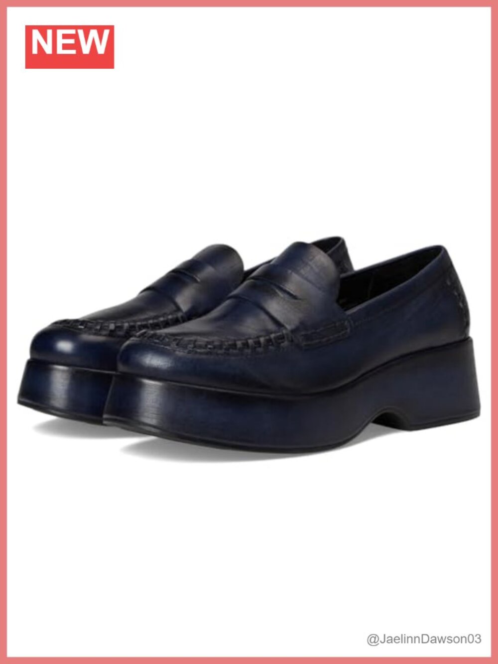 Kork-Ease Pixie Leather Penny Loafers, Slip-On Low Top Moc Toe, Cushioned